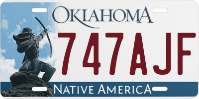 OK license plate 747AJF