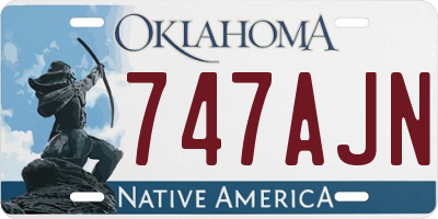 OK license plate 747AJN
