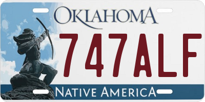 OK license plate 747ALF