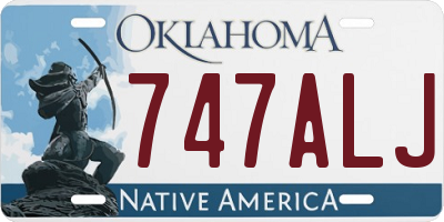 OK license plate 747ALJ