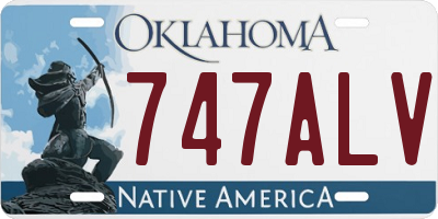 OK license plate 747ALV