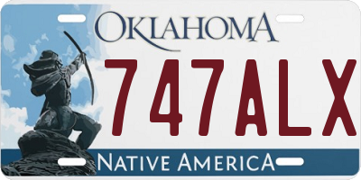 OK license plate 747ALX