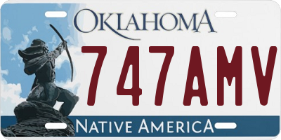 OK license plate 747AMV