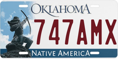 OK license plate 747AMX