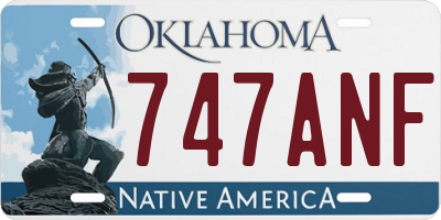 OK license plate 747ANF