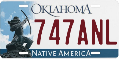 OK license plate 747ANL