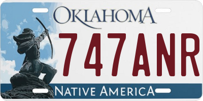 OK license plate 747ANR