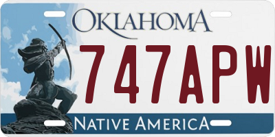 OK license plate 747APW
