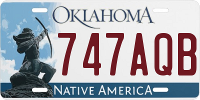 OK license plate 747AQB
