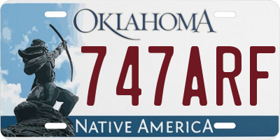 OK license plate 747ARF