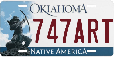OK license plate 747ART