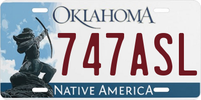 OK license plate 747ASL