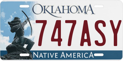 OK license plate 747ASY