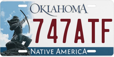 OK license plate 747ATF