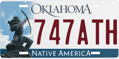 OK license plate 747ATH