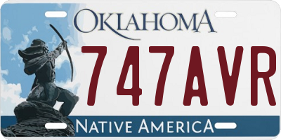 OK license plate 747AVR