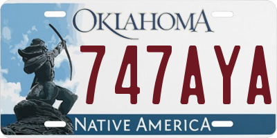 OK license plate 747AYA