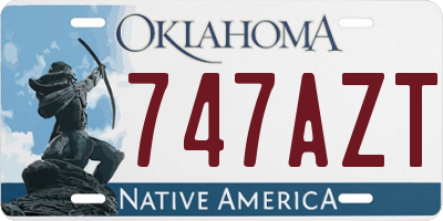 OK license plate 747AZT
