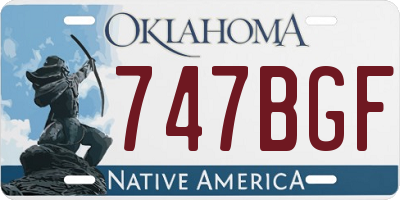 OK license plate 747BGF
