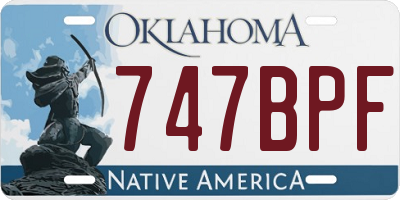 OK license plate 747BPF