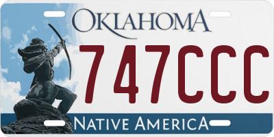 OK license plate 747CCC