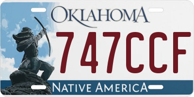 OK license plate 747CCF