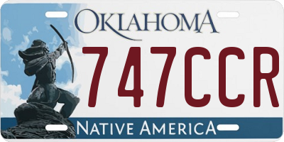OK license plate 747CCR