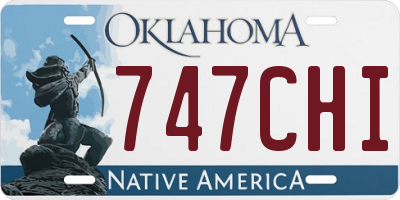OK license plate 747CHI