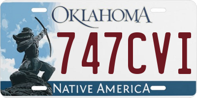 OK license plate 747CVI