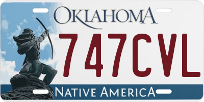 OK license plate 747CVL
