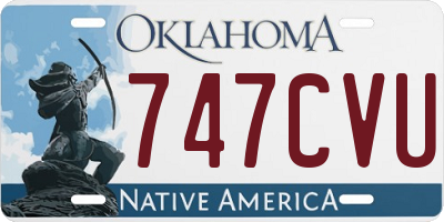 OK license plate 747CVU