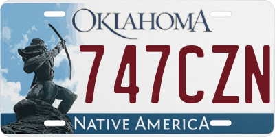 OK license plate 747CZN