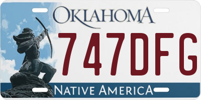 OK license plate 747DFG