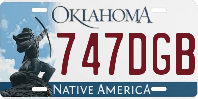 OK license plate 747DGB