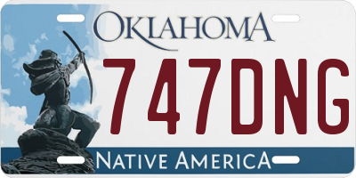 OK license plate 747DNG