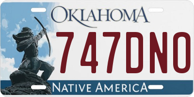 OK license plate 747DNO