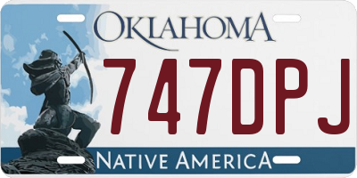 OK license plate 747DPJ