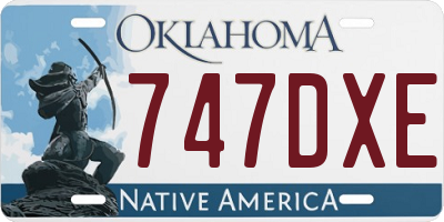 OK license plate 747DXE