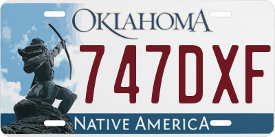OK license plate 747DXF