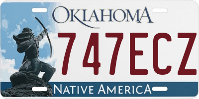OK license plate 747ECZ
