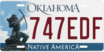 OK license plate 747EDF