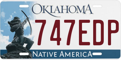 OK license plate 747EDP