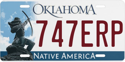 OK license plate 747ERP