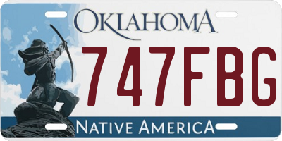 OK license plate 747FBG