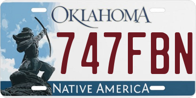 OK license plate 747FBN