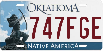 OK license plate 747FGE