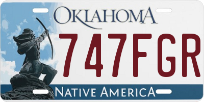 OK license plate 747FGR