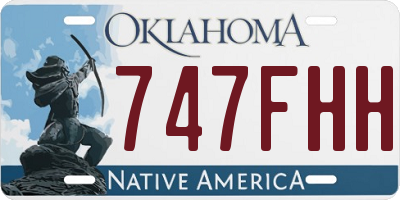 OK license plate 747FHH