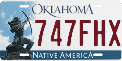 OK license plate 747FHX