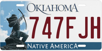 OK license plate 747FJH